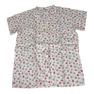 Faultless Lady Nobelt Pajama Top size 36 Vintage New with Tag